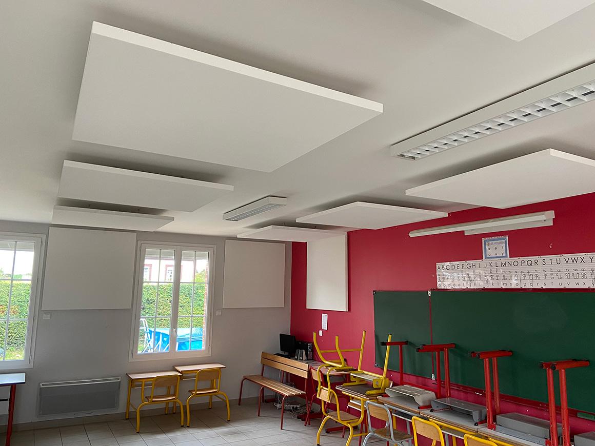 Correction acoustique d’une salle de classe