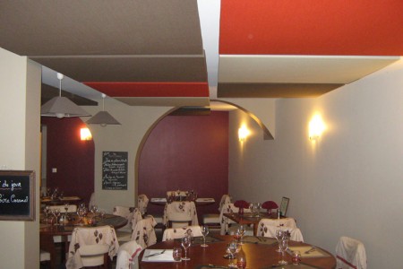 Plaques absorbantes en plafond